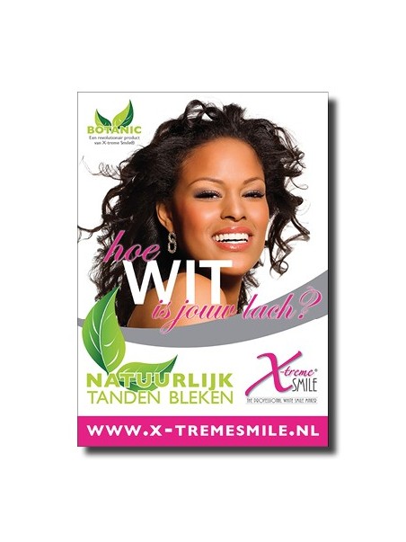 X-treme Smile® poster Hoe wit is jouw lach? – A3