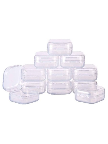 Doosjes transparant 3x3cm 10st.