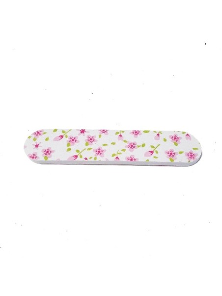 Nagelvijlen met witte bloemen print 10st.