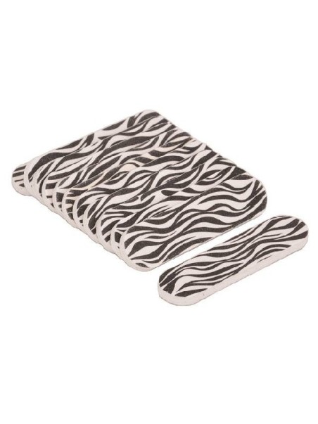 Nagelvijl met zebra print 10 stuks