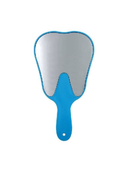 Handspiegel / spiegel in tandvorm Blauw (zonder logo)