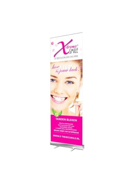 X-treme Smile® roll-up banner – 65 × 200 cm