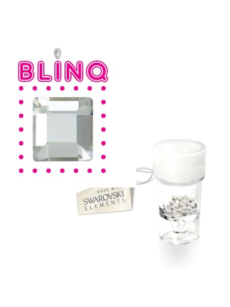 Swarovski® tandkristallen vierkant Helder – 5 stuks