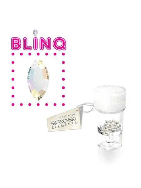 Swarovski® tandkristallen navette Aurora – 5 stuks