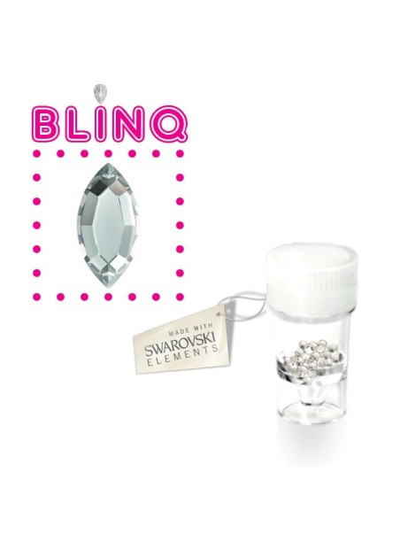 Swarovski® tandkristallen navette Helder – 5 stuks