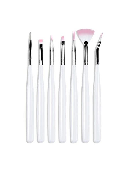 Nail art Penselen Set Wit (7 st.)