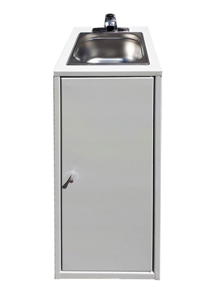 Mobiele wasbak wit / zwart - sensor kraan
