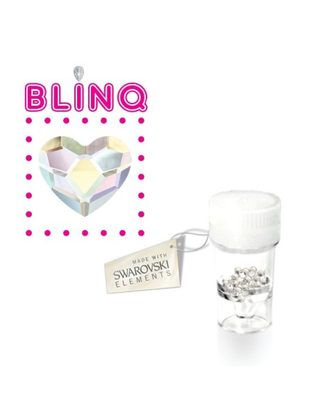 Swarovski® tandkristallen hart Aurora – 5 stuks