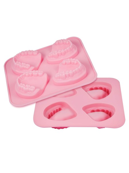 IJsblokjes vorm Tanden Roze