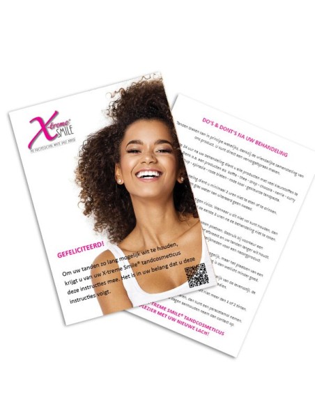 X-treme Smile® aftercare leaflets – 25 stuks