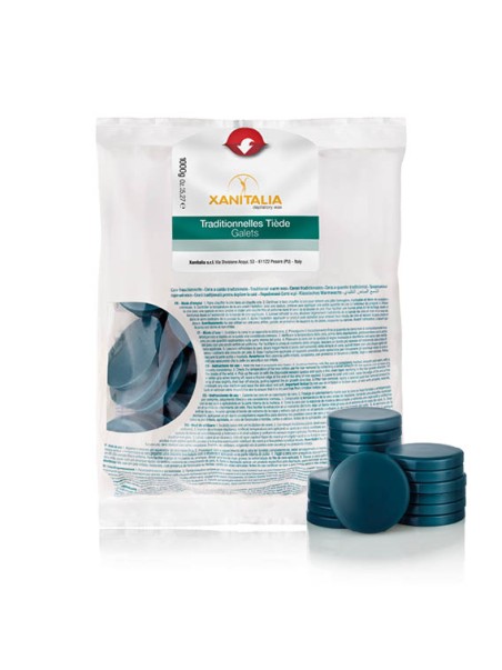 Hars Schijven - Xanitalia Elastische Filmwax Discs Azuleen – Blauw Hardwax zonder Strips 1000 g