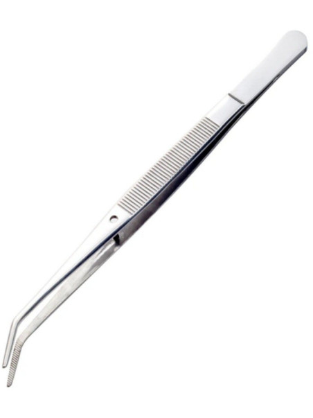 Pincet Gebogen 15.8cm RVS