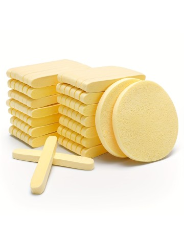Reinigingsspons / Maskersponsjes 12st. voor de salon in roze of geel